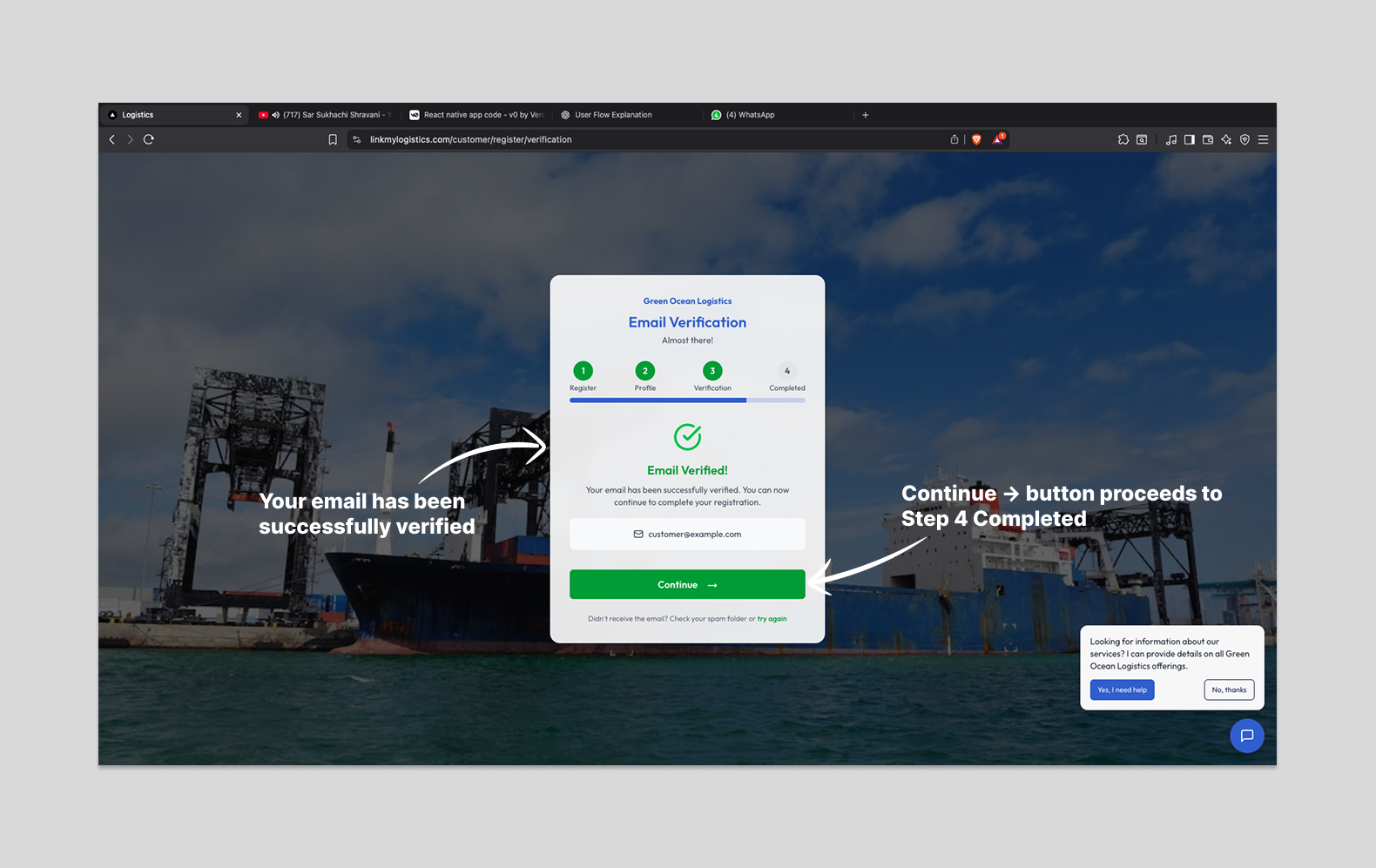 Email Verification Screen